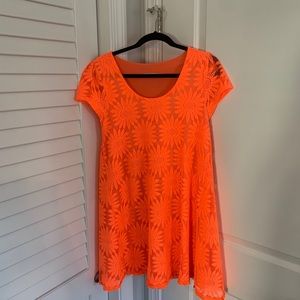Urban Outfitters Neon Orange Babydoll Dress